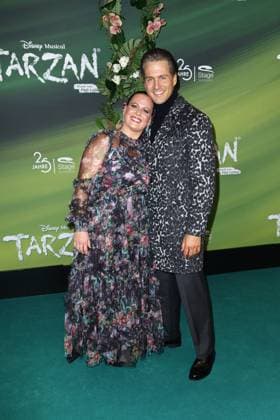 Alexander Klaws and Nadja Scheiwiller at the Tarzan Musical Premiere on 20 11 2025 at the Stage Theater Neue Flora in Hamburg Tarzan Musical Premiere in Hamburg