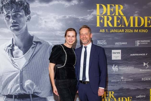 Opening Gala 25 French Film Week Barbara von Wnuk Lipinski and Thomas Michelon at the opening gala of the 25 French Film Week at the Delphi Filmpalast with the film The Stranger on 20 11 2025 in Berlin Copyright: xEventpressxKochanx