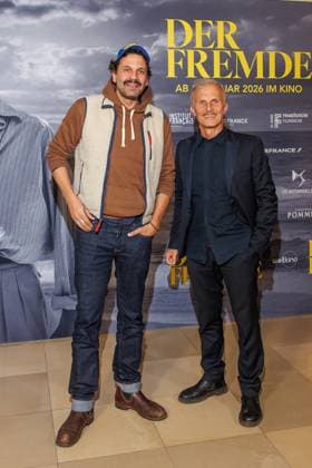 Opening Gala 25 French Film Week Mehdi Nebbou and Richard Sammel at the opening gala of the 25 French Film Week at the Delphi Filmpalast with the film The Stranger on 20 11 2025 in Berlin Copyright: xEventpressxKochanx