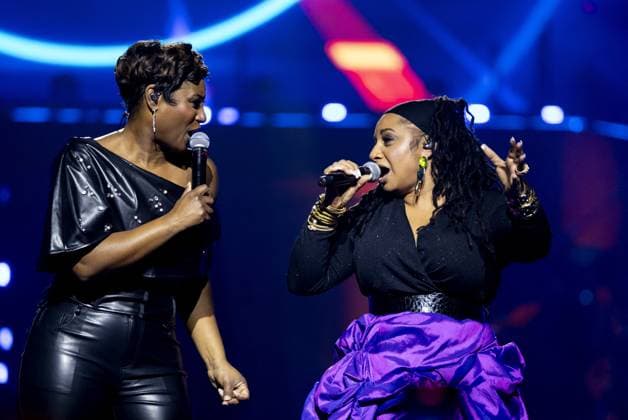 AMSTERDAM Edsilia Rombley and Imaani at the 5th anniversary of the Grand Eurovision Song Contest at the Ziggo Dome. ANP SANDER KONING netherlands out - belgium out  Copyright: xx x542622948x originalFilename: 542622948.jpg