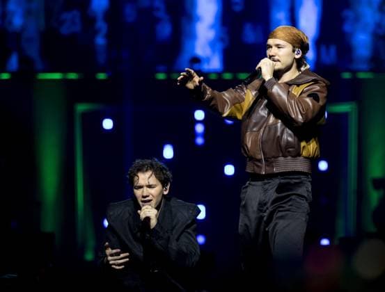 AMSTERDAM - Marcus & Martinus during the 5th anniversary of the Grand Eurovision Song Contest at the Ziggo Dome. ANP SANDER KONING netherlands out - belgium out  Copyright: xx x542622952x originalFilename: 542622952.jpg