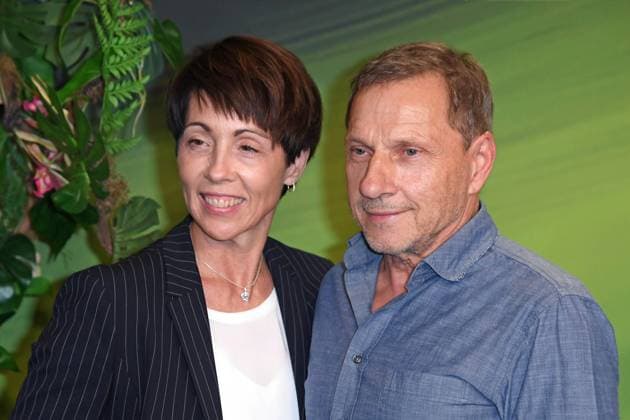 Richy Mueller with wife Christl Stumhofer at the TARZAN musical premiere at the Stage Theater Neue Flora in Hamburg on 20 11 2025