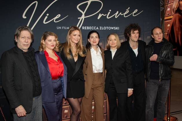Vie Privee premiere at Pathe Palace theatre Avant premiere de Vie Privee au cinéma Pathe Palace Mathieu Amalric, Sophie Guillemin, Virginie Efira, Rebecca Zlotowski, Jodie Foster, Vincent Lacoste et Noam Morgensztern 450884 2000 01 01 France  Copyright: xSebastienxFremontx xStarfacex STAR_450884_001