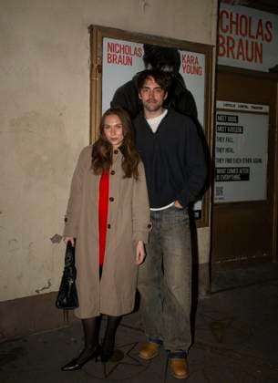 November 20, 2025, New York, New York, USA: VERONIKA SLOWIKOWSKA (L) and Guest Attend Opening Night of Ã¢â‚¬oeGruesome Playground InjuriesÃ¢â‚¬Â at Lucille Lortel Theatre in New York. 20 November 2025 New York USA - ZUMAa265 20251120_zep_a265_056 Copyright: xEricxAcquayex