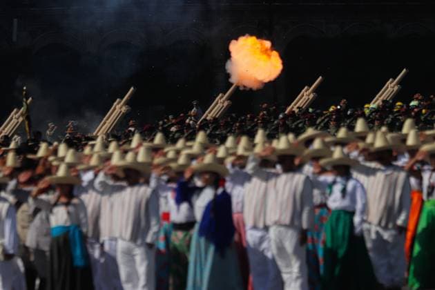 115th Anniversary of the Mexican Revolution Military Parade Members of the Mexico™s Ministry of National Defense (SEDENA) taking part during the civic-military parade marking the 115th anniversary of the Mexican Revolution, at main square Zocalo. on November 20, 2025 in Mexico City, Mexico. (Photo by Carlos Santiago Eyepix Group) Copyright: xCarlosxSantiago xEyepixxGroupx CS_20112025_173536