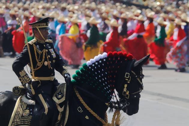 115th Anniversary of the Mexican Revolution Military Parade Members of the Mexico™s Ministry of National Defense (SEDENA) taking part during the civic-military parade marking the 115th anniversary of the Mexican Revolution, at main square Zocalo. on November 20, 2025 in Mexico City, Mexico. (Photo by Carlos Santiago Eyepix Group) Copyright: xCarlosxSantiago xEyepixxGroupx CS_20112025_173542