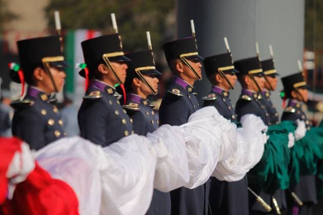 115th Anniversary of the Mexican Revolution Military Parade Members of the Mexico™s Ministry of National Defense (SEDENA) taking part during the civic-military parade marking the 115th anniversary of the Mexican Revolution, at main square Zocalo. on November 20, 2025 in Mexico City, Mexico. (Photo by Carlos Santiago Eyepix Group) Copyright: xCarlosxSantiago xEyepixxGroupx CS_20112025_173560