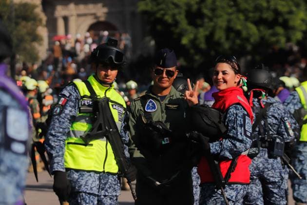 115th Anniversary of the Mexican Revolution Military Parade Members of the Mexico™s Ministry of National Defense (SEDENA) taking part during the civic-military parade marking the 115th anniversary of the Mexican Revolution, at main square Zocalo. on November 20, 2025 in Mexico City, Mexico. (Photo by Carlos Santiago Eyepix Group) Copyright: xCarlosxSantiago xEyepixxGroupx CS_20112025_173565