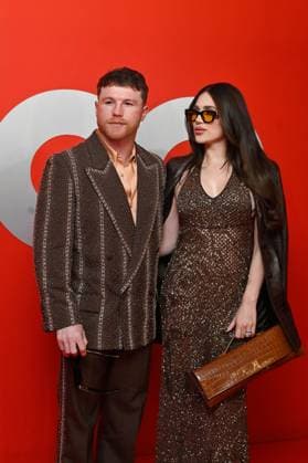 GQ Men of The Year Awards - Arrivals Saul Alvarez and his wife Fernanda Gomez attend the red carpet for 2025 GQ Men of the Year Awards at Hotel Reforma. on November 20, 2025 in Mexico City, Mexico. Mexico City CDMX Mexico Copyright: xCarlosxTischlerx