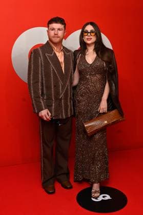 GQ Men of The Year Awards - Arrivals Saul Alvarez and his wife Fernanda Gomez attend the red carpet for 2025 GQ Men of the Year Awards at Hotel Reforma. on November 20, 2025 in Mexico City, Mexico. Mexico City CDMX Mexico Copyright: xCarlosxTischlerx