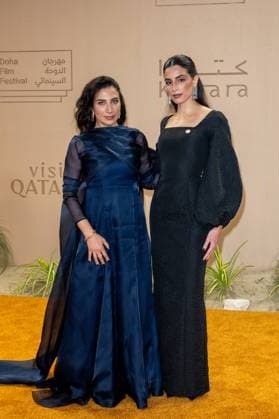 Opening of Doha Film Festival - Doha Palestinian actresses Clara Khoury and Saja Kilani arrive to the opening ceremony of Doha Film Festival 2025, at Katara cultural village, in Doha, Qatar, on November 20, 2025. Photo by Ammar Abd Rabbo ABACAPRESS.COM Doha Qatar  Copyright: xAbdxRabboxAmmar ABACAx
