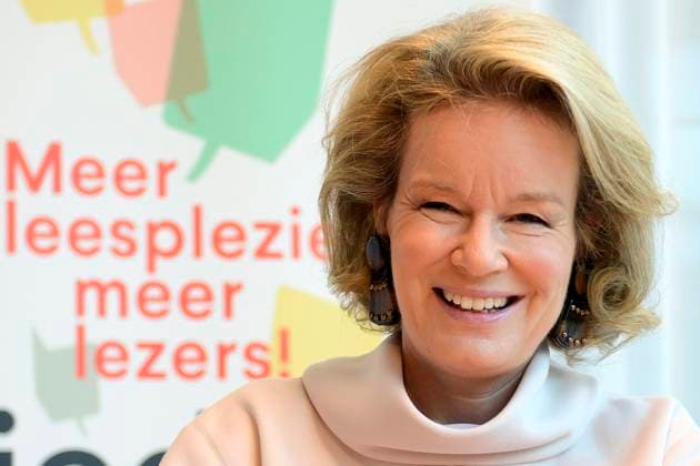 Queen Mathilde Visits The Kubus Youth Library ANTWERPEN, BELGIUM - NOVEMBER 21: Queen Mathilde of Belgium pictured visiting the Kubus Youth Library during the Reading Aloud Week on November 21, 2025 in Antwerpen, Belgium, 21 11 2025 Antwerpen Belgium  Copyright: xPhilipxReynaersx