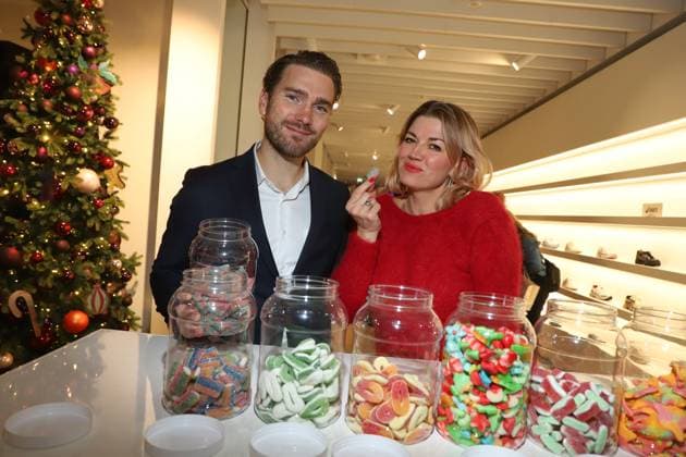 ALSTERHAUS CHRISTMAS SHOPPING NIGHT 20 11 2025 Benjamin Baarz, Nina Bott, Alsterhaus Christmas Shopping Night 2025, Hamburg, 20 11 2025 Copyright: xEventpressxMPx