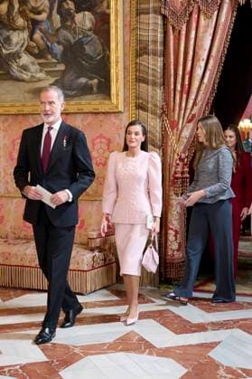 Spanish King Felipe VI and Letizia with Princess of Asturias Leonor de Borbon , Princess Sofia de Borbon and Queen Sofia of Greece attending the imposition of the necklace of the Order Golden Fleece Toison de Oro in Madrid Cordon Press 