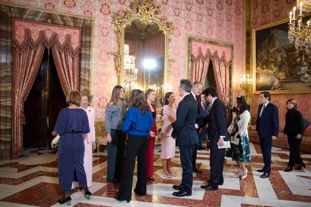 Spanish King Felipe VI and Letizia with Princess of Asturias Leonor de Borbon , Princess Sofia de Borbon and Queen Sofia of Greece attending the imposition of the necklace of the Order Golden Fleece Toison de Oro in Madrid Cordon Press 