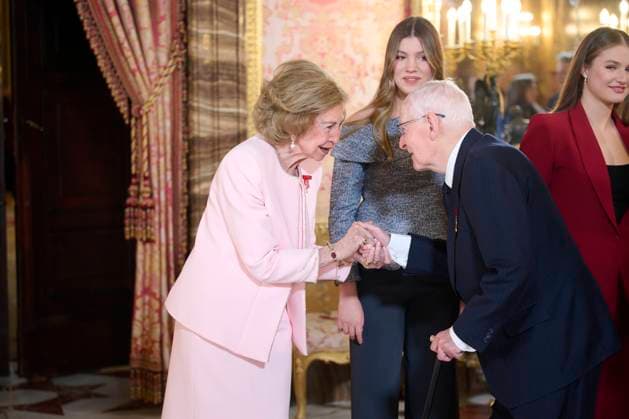 Spanish King Felipe VI and Letizia with Princess of Asturias Leonor de Borbon , Princess Sofia de Borbon and Queen Sofia of Greece attending the imposition of the necklace of the Order Golden Fleece Toison de Oro in Madrid Cordon Press 