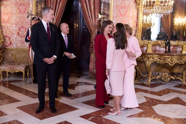 Spanish King Felipe VI and Letizia with Princess of Asturias Leonor de Borbon , Princess Sofia de Borbon and Queen Sofia of Greece attending the imposition of the necklace of the Order Golden Fleece Toison de Oro in Madrid Cordon Press  miguelcordoba
