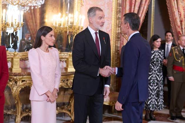 Spanish King Felipe VI and Letizia with Princess of Asturias Leonor de Borbon , Princess Sofia de Borbon and Queen Sofia of Greece attending the imposition of the necklace of the Order Golden Fleece Toison de Oro in Madrid Cordon Press  miguelcordoba