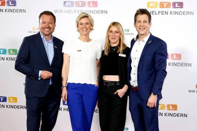 Oliver Beckmeier, Verena Fels, Daniela Will and Daniel Schüler at the 30 RTL Spendenmarathon 2025 in Studio 8 of EMG Studios Hürth, 21 11 2025 Foto:xR.xStoffelsx xFuturexImagex spendenmarathon_5557
