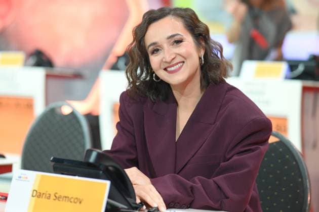 Daria SEMKOV, presenter portrait, portrait, portrait, cropped single image, single subject, 30 RTL Spendenmarathon Wir helfen Kindern , television, 20 21 11 2025 in Huerth, Germany,