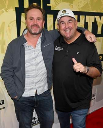 November 20, 2025, Westwood, California, USA: Writer and director BRENDAN HARTY and producer BRAD LEDWITH attend the Los Angeles red carpet premiere of The Mighty Oaks Premiere. Westwood USA - ZUMAb173 20251120_aap_b173_023 Copyright: xBillyxBennightx