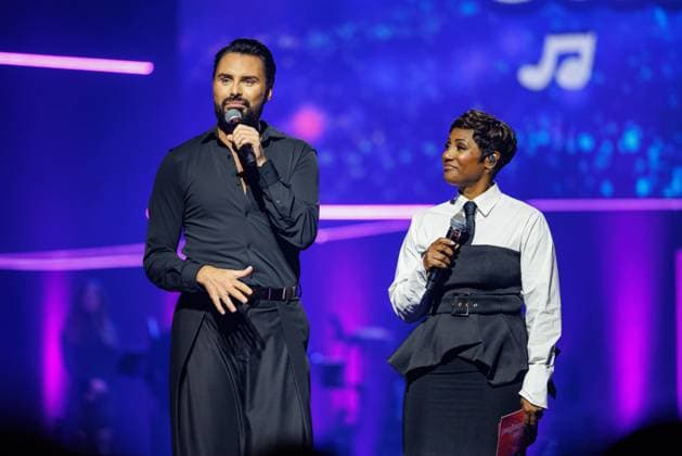 The Netherlands, 2025-11-20 20:42:02 NLD Amsterdam 20251120 - 5th edition of the Big Song Festival in Ziggo Dome. Pictured: Rylan Clark-Neal, Edsilia Rombley.  Copyright: xx x