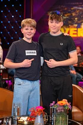 MDR Riverboat Insta Kids Oskar Oschem and Pepe Rittirsch on the occasion of the recording of the MDR talk show Riverboat on 21 11 2025 at Mediacity Leipzig 20251121ADO0108
