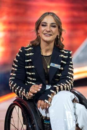 Former track cyclist Kristina Vogel at the 30th RTL Charity Marathon 2025 in Studio 8 of the EMG Studios in Hürth, 21 11 2025 30th RTL Charity Marathon 2025 in Studio 8 of the EMG Studios in Hürth Copyright: HMBxMedia MarcoxBader