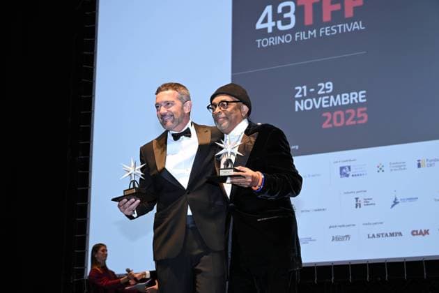 Turin Film Festival 2025, Opening Night - Awards Ceremony. Pictured: Spike Lee, Antonio Banderas  Copyright: xMaurizioxD Avanzox xipa-agency.netx xDxAvanzo xMangiarottix IPA_Agency_IPA68227487