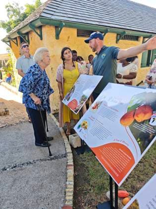 21-11-2025 Antillen Princess Beatrix visited the Public Library and the Government Guest House on the island of Sint Eustatius. Â  Copyright: xPPEx