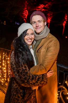 abb Nadja Jo Klapper and Johannes Heinrichs as guests at the premiere Weihnachten im Tierpark mit Promis on 21 11 2025 in Berlin Berlin Germany