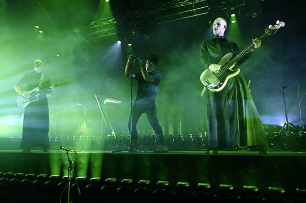 Gary Numan performing at Eventim Apollo in London LONDON, ENGLAND - NOVEMBER 21: Steve Harris, Gary Numan and Tim Slade performing at Eventim Apollo during the Telekon 45th Anniversary Tour on November 21, 2025 in London, England. CAP MAR MAR Great Britain Copyright: xMartinxHarris CapitalxPicturesx