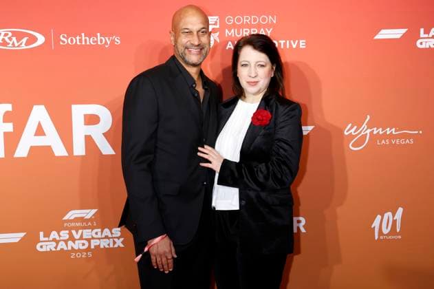 Keegan Michael Key with wife Elle Key at the amfAR Las Vegas Gala 2025 at the Wynn Las Vegas Las Vegas Hotel, 21 11 2025 Foto:xJ.xBlocx xFuturexImagex amfar_vegas_5147