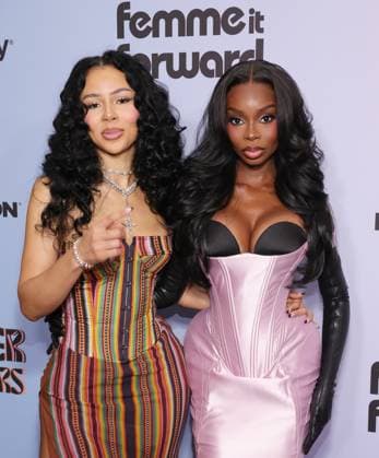 4th Annual Femme It Forward Give Her FlowHERS Gala at The Beverly Hilton Featuring: Mariah the Scientist, Olandria Carthen Where: Los Angeles, California, United States When: 21 Nov 2025 Credit: Faye s Vision Cover Images EDITORIAL USE ONLY. NOT FOR USE BY NEWSPAPERS BASED IN THE UK. Copyright: xx coverimg55285948