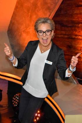 ABB Tanja Schumann Schjauspielöerin as a guest on the donation phone in the RTL studio at the charity for the 30th anniversary of the RTL Spendenmarathon wir helfen Kindern bei RTL Deutschland on 21 11 2025 2 donation day in Cologne Deutz NRW Germany