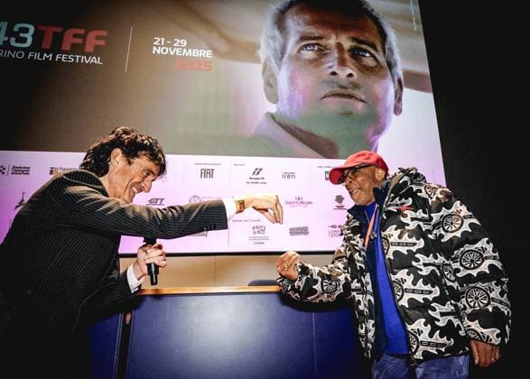 November 22, 2025, Torino: Spike Lee (D) insieme al direttore del Festival Giulio Base presenta il suo film Highest 2 Lowest presso il cinema Massimo nell ambito del Torino film festival Tff. Torino 22 novembre 2025 ANSA TINO ROMANO. Torino  - ZUMAa110 20251122_zaf_a110_058 Copyright: xTinoxRomanox