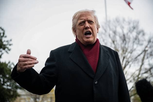 US President Donald Trump speaks to members of the media on the South Lawn of the White House before boarding Marine One in Washington, DC, on Saturday, November 22, 2025. US officials are having early discussions on whether to let Nvidia Corp. sell its H200 artificial intelligence chips to China, according to people familiar with the matter, a contentious potential move that would mark a major win for the world s most valuable company.  WAX20251122201 GraemexSloan