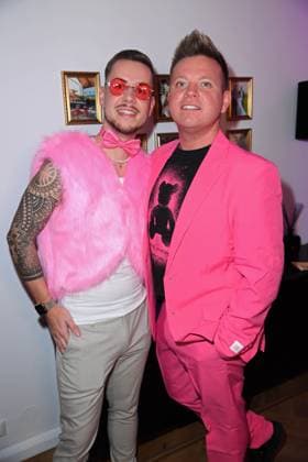 Marco Schmid, Dominik Ledea at the birthday party for Sebastian Frankes 40th birthday Die Frankes at Villa Franke in Mörfelden Walldorf on 22 11 2025