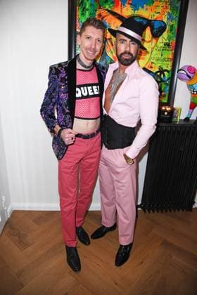 Manuel Flickinger, Alexander Elsholz at the birthday party for Sebastian Frankes 40th birthday Die Frankes at Villa Franke in Mörfelden Walldorf on 22 11 2025