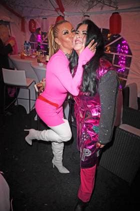 Ginger Costello Wollersheim, Iris Klein Katzenberger at the birthday party for Sebastian Frankes 40th birthday Die Frankes at Villa Franke in Mörfelden Walldorf on 22 11 2025