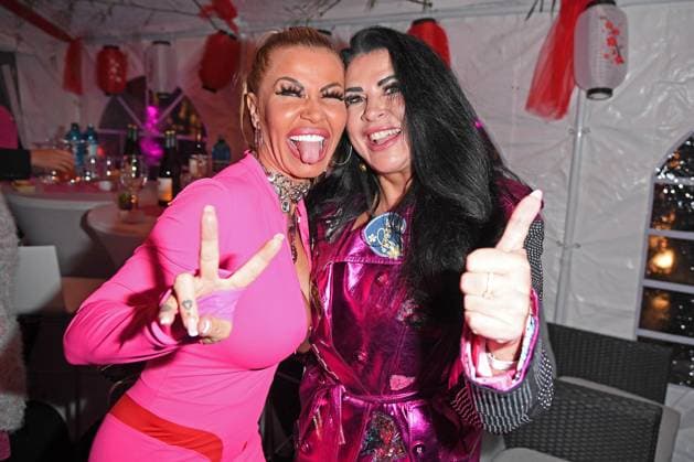 Ginger Costello Wollersheim, Iris Klein Katzenberger at the birthday party for Sebastian Frankes 40th birthday Die Frankes at Villa Franke in Mörfelden Walldorf on 22 11 2025