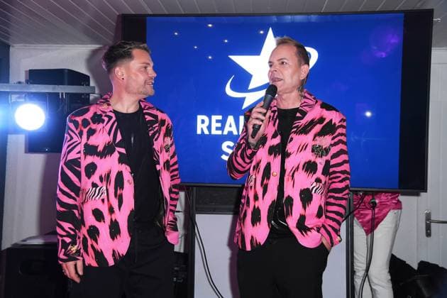 Sebastian Franke with husband David Franke at the birthday party for Sebastian Frankes 40th birthday The Frankes at Villa Franke in Mörfelden Walldorf on 22 11 2025