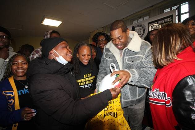 November 22, 2025, Brooklyn, New York, USA: Brooklyn , New York November 22,2025.N.Y.C. Assemblywoman Monique Chandler-Waterman Kicks-Off Holidays with Turkey Giveaway With Rapper and record producer Busta Rhymes Because Ã¢â‚¬ËœThe Blessings DonÃ¢â‚¬â ¢t StopÃ¢ Brooklyn USA - ZUMAct2_ 20251122_faf_ct2_022 Copyright: xBrucexCotlerx