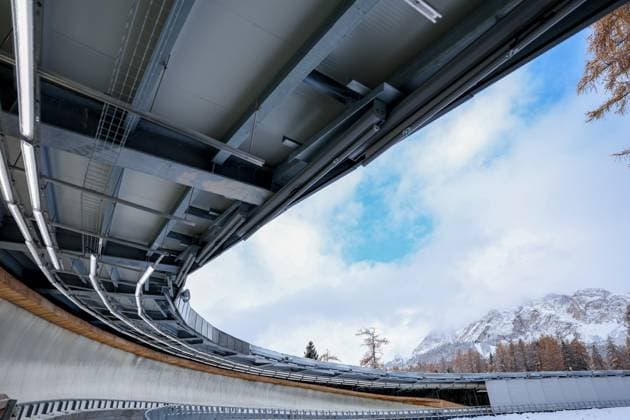 (251123) -- CORTINA D AMPEZZO, Nov. 23, 2025 -- This photo taken on Nov. 21, 2025 shows the Cortina Sliding Center in Cortina D Ampezzo, Italy. Located in Italy s northern region of Veneto, Cortina d Ampezzo is famed for its beauty, ski resort and sporting legacy, beginning with the 1956 Olympic Winter Games and carrying through to Milan-Cortina 2026. ) (SP)ITALY-CORTINA D AMPEZZO-2026 WINTER OLYMPICS-SCENERY LixJing 
