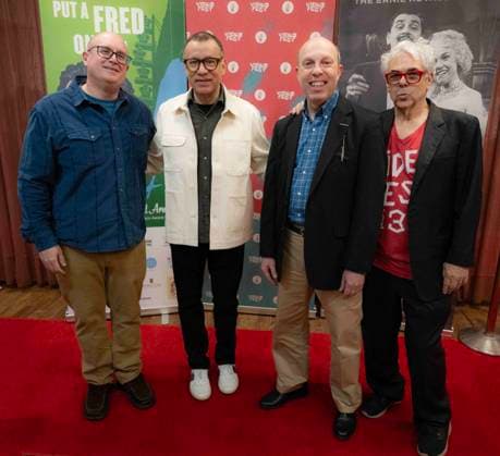 November 23, 2025, Dallas, Texas, USA : FRED ARMISEN on the Red Carpet and on the far right is BART WEISS Artistic Director at VideoFest Dallas USA - ZUMAm147 20251123_zap_m147_001 Copyright: xHossxMcBainx