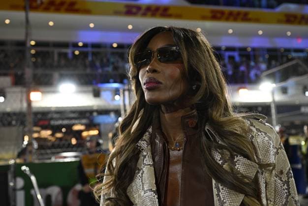 Formula 1 Grand Prix of Las Vegas 2025 - Pre-Race Show (Grid) LAS VEGAS, NEVADA - NOVEMBER 22: British supermodel Naomi Campbell is seen at Pre-Race Show (Grid) during race night at the Formula 1 Grand Prix 2025 of Las Vegas at Las Vegas Strip Circuit on November 22, 2025 in Las Vegas, Nevada, United States. Tayfun Coskun Anadolu Nevada United States. Editorial use only. Please get in touch for any other usage.  Copyright: x2025xAnadoluxTayfunxCoskunx