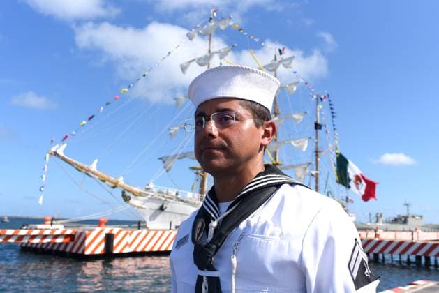 Mexican Navy’s training ship Cuauhtemoc returns to Veracruz after repairs in New York VERACRUZ, MEXICO - NOVEMBER 23: Navy personnel attend the ceremony marking the return of the Mexican Navy’s training ship Cuauhtemoc to the Port of Veracruz after repairs in New York following a recent accident, in Veracruz, Mexico on November 23, 2025. Rolando Ramos Anadolu Veracruz Mexico. Editorial use only. Please get in touch for any other usage.  Copyright: x2025xAnadoluxRolandoxRamosx