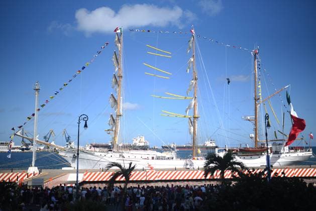 Mexican Navy’s training ship Cuauhtemoc returns to Veracruz after repairs in New York VERACRUZ, MEXICO - NOVEMBER 23: Navy personnel attend the ceremony marking the return of the Mexican Navy’s training ship Cuauhtemoc to the Port of Veracruz after repairs in New York following a recent accident, in Veracruz, Mexico on November 23, 2025. Rolando Ramos Anadolu Veracruz Mexico. Editorial use only. Please get in touch for any other usage.  Copyright: x2025xAnadoluxRolandoxRamosx