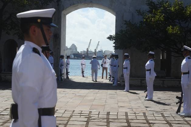 Mexican Navy’s training ship Cuauhtemoc returns to Veracruz after repairs in New York VERACRUZ, MEXICO - NOVEMBER 23: Navy personnel attend the ceremony marking the return of the Mexican Navy’s training ship Cuauhtemoc to the Port of Veracruz after repairs in New York following a recent accident, in Veracruz, Mexico on November 23, 2025. Rolando Ramos Anadolu Veracruz Mexico. Editorial use only. Please get in touch for any other usage.  Copyright: x2025xAnadoluxRolandoxRamosx