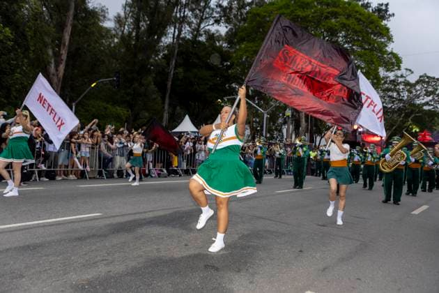 SaO PAULO, SP - 23.11.2025: PARADA ESTRANHA Ã REALIZADA EM SaO PAULO - The Strange Parade took place this Sunday (23), an event celebrating the launch of the fifth season of the Stranger Things series. The event occupied part of Avenida Pedro Ãlvares Cabral and attracted thousands of fans with performances, scenic elements from the Upside Down and activations. The event was attended by actor Jamie Campbell Bower, who plays Vecna, and presenter Maria das Gracas Meneghel, Xuxa, who was received with great euphoria by the audience. x2847225x  EmersonxSantos
